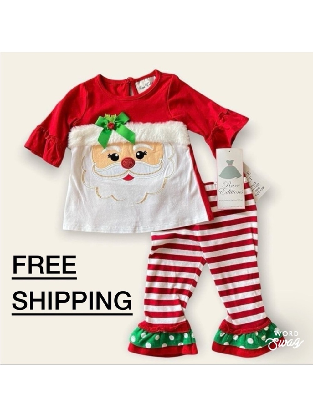 Rare Editions Red and White Santa Outfit